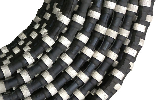 11.5mm Gummispring Diamantdrahtsäge für Bergbau Bergbau Marmor Schneiden Diamant Perlen Seil