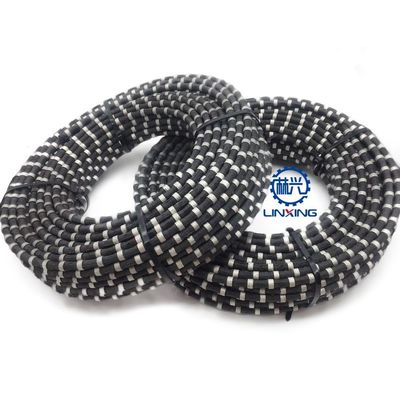 11.5mm Gummispring Diamantdrahtsäge für Bergbau Bergbau Marmor Schneiden Diamant Perlen Seil