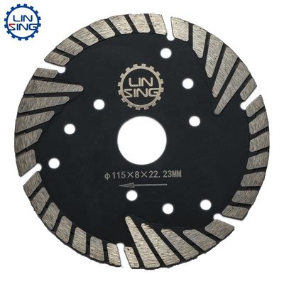 Geschützte Turbo-Zähne Diamantscheibe zum Schneiden von Marmorziegeln 22,23 mm Arbor Größe