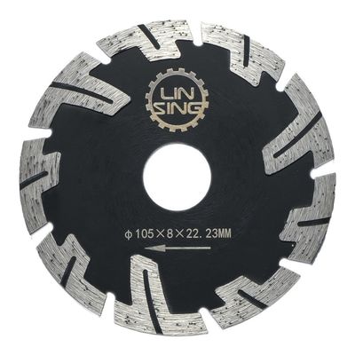 Geschützte Turbo-Zähne Diamantscheibe zum Schneiden von Marmorziegeln 22,23 mm Arbor Größe