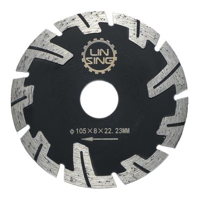Geschützte Turbo-Zähne Diamantscheibe zum Schneiden von Marmorziegeln 22,23 mm Arbor Größe