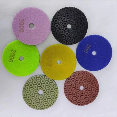 Granit-Marmor-Bodenpolierpad 4 Zoll nasse trockene Harz Sandpapier 100mm Griff Schleifmaschine