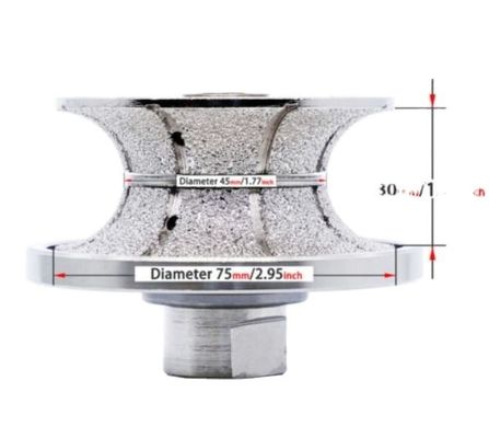 Metallpulver Diamant 98mm F30 Steinschleifrad Profiling Router Bit Elektroplattiert Bit