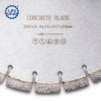 350 mm Beton-Laser-geschweißte Diamantsäge-Klinge zum Schneiden von Beton 24Z ohne Splitter