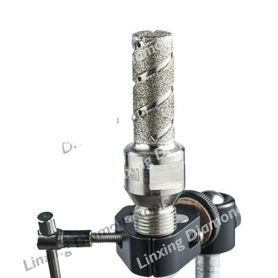 60 mm Länge Silberelektroplatierte Finger Bit Diamantbohrwerkzeug für Granitmarmor