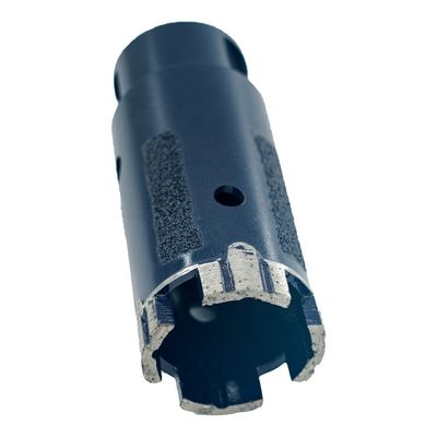 Rotgranitstein Trockenbohrung 35 mm Kernbohrstück mit M14 Adapter und Eisenpulver