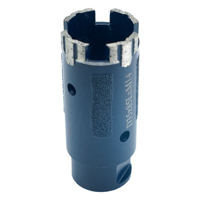 Rotgranitstein Trockenbohrung 35 mm Kernbohrstück mit M14 Adapter und Eisenpulver