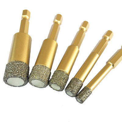 6 mm Vakuumbrazed Diamant Finger Bits für Marmor Bohren Zuführung Rate 24-48 "pro Minute