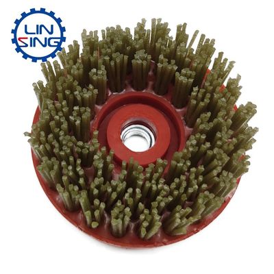 Schleifen von Lederoberflächen Rundstahlbürste mit Diamant und Diamant Abrasivmaterial