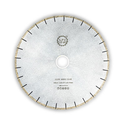 Hochfrequenzbrastete Diamantmarmorscheibe 400 mm für das Schneiden von Sinterstein mit langer Lebensdauer