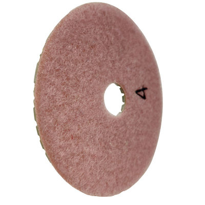 A-Klasse 4 Zoll Harz Bindung 4 Schritt Flexible Polierpads für trockene kundenspezifische Unterstützung ODM