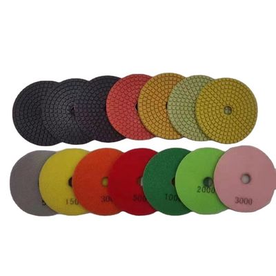 Granit Marmor Diamant Harz Polieren Pad Sandpapier Nassig Weiß Buff 3 Schritt Pad 100mm 125mm Werkzeug