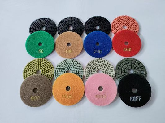 Harzbindung D150MM D180MM Trocken-Nass-Diamantpolierpads Grit buff